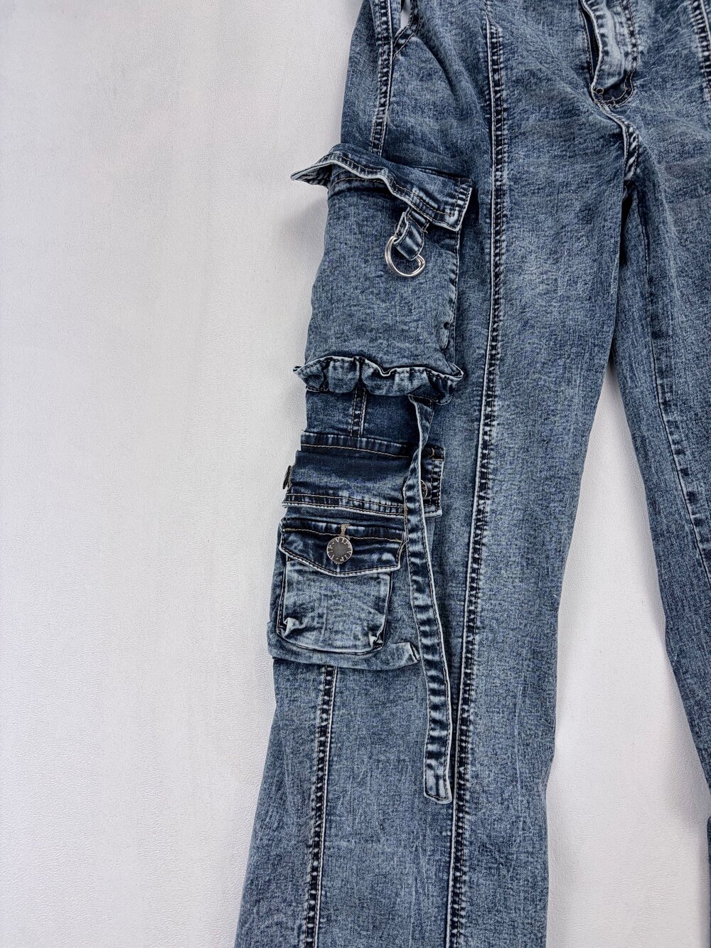 VIP Jeans Women's Cargo Panel Skinny Jeans Size 2 - Picture 11 of 12